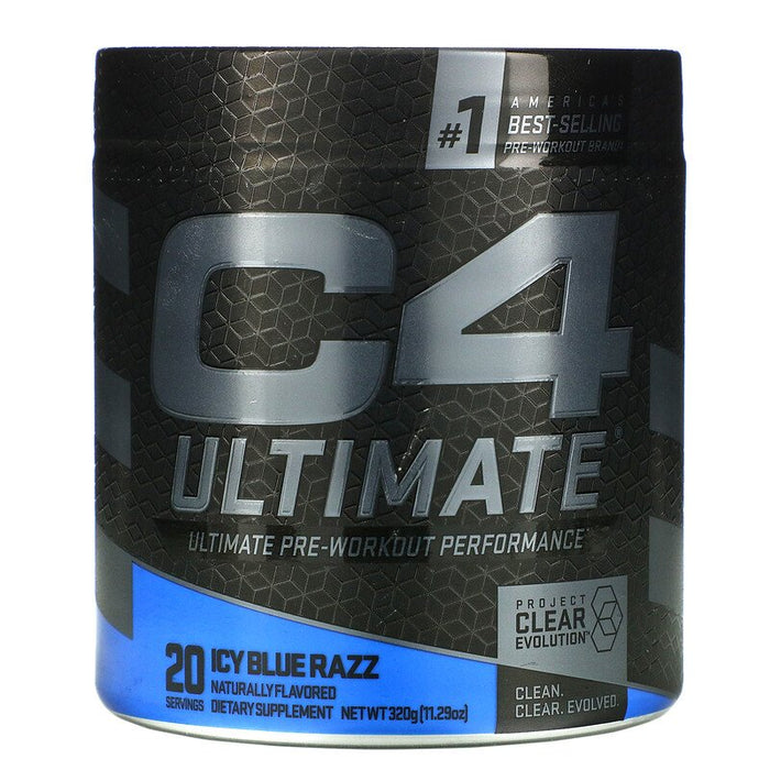 Cellucor C4 Ultimate Pre Workout Performance, Icy Blue Razz Flavor, 20 Servings , 320 gr