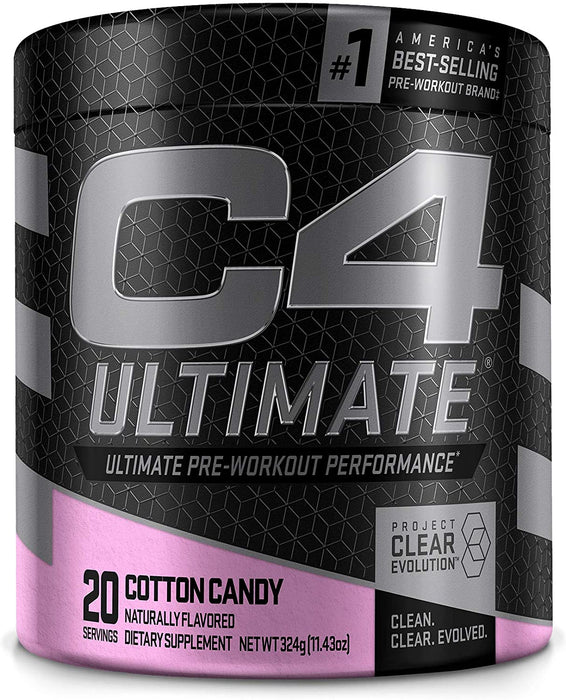 Cellucor C4 Ultimate Pre Workout Performance, Cutton Candy Flavor, 20 Servings , 324 gr