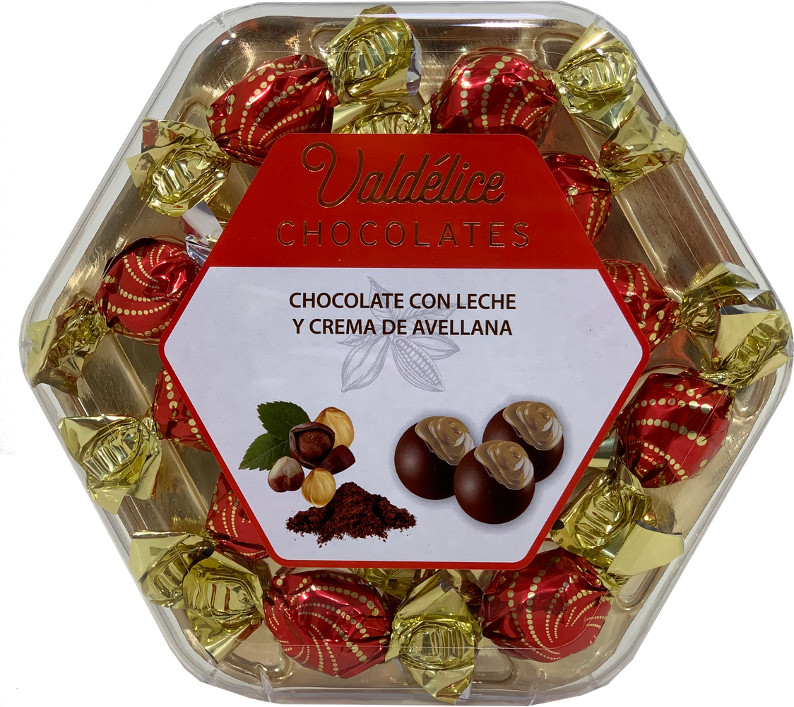 Valdelice Chocolates With Milk and Hazelnut Cream, 150 g