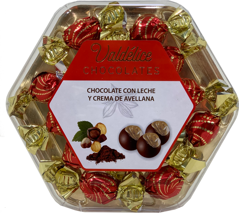 Valdelice Chocolates With Milk and Hazelnut Cream, 150 g