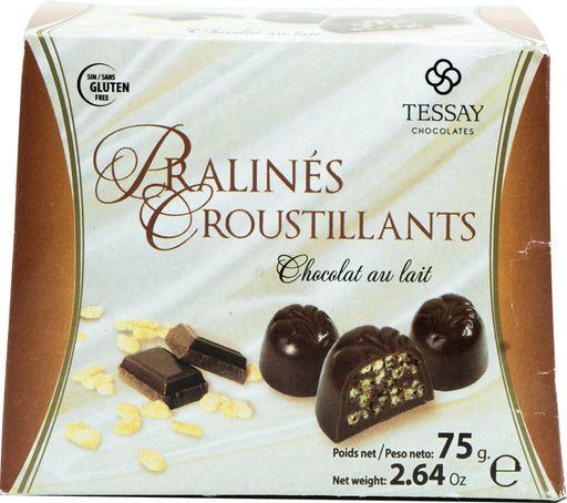 Tessay Crisp Milk Chocolate Pralines, 75 gr