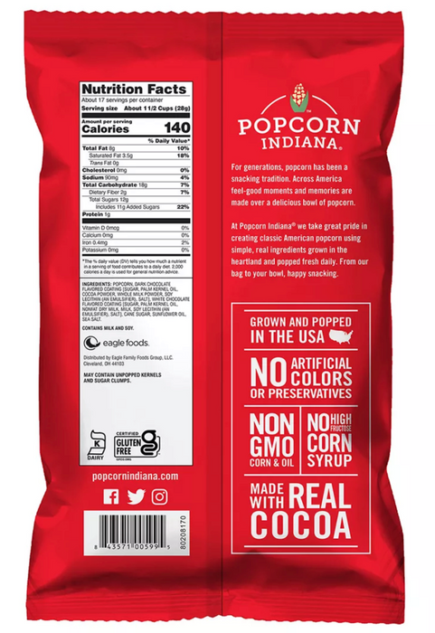 Popcorn Indiana Black & White Drizzlecorn , 17 oz