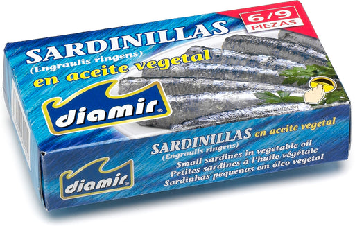 Diamir Small Sardines in Vegetable Oil, 90 gr