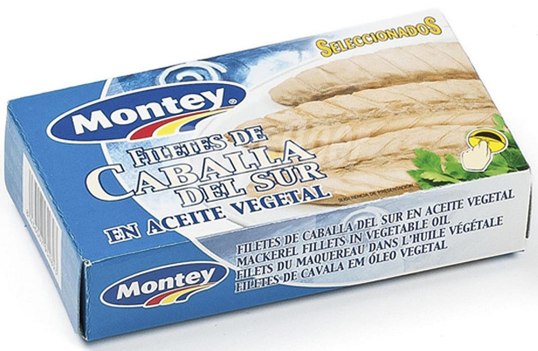 Montey Mackarel Fillets in Vegetable Oil, 90 gr
