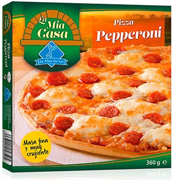 La Nina del Sur La Mia Casa Pizza, 4 Pepperoni, 360 gr