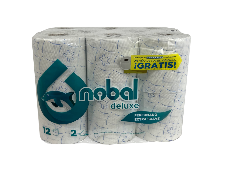 Nobal Deluxe Toilet Paper, 12 rolls