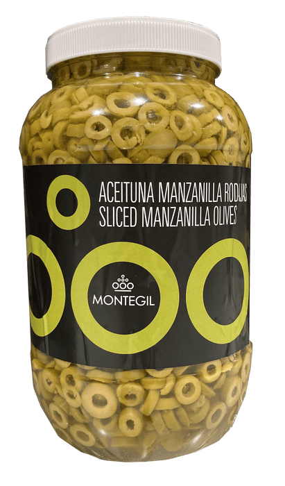Montegil Sliced Manzanilla Olives, 3800 gr