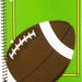Innovative Designs Sports Theme Notebook, Football, 70 sheets