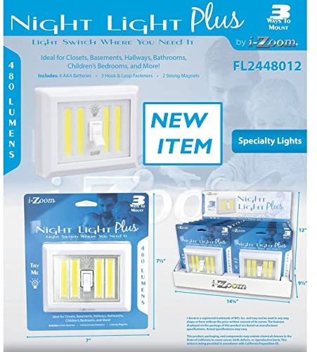i-zoom Night Light Plus Switch, 480 Lumens, 1 pc