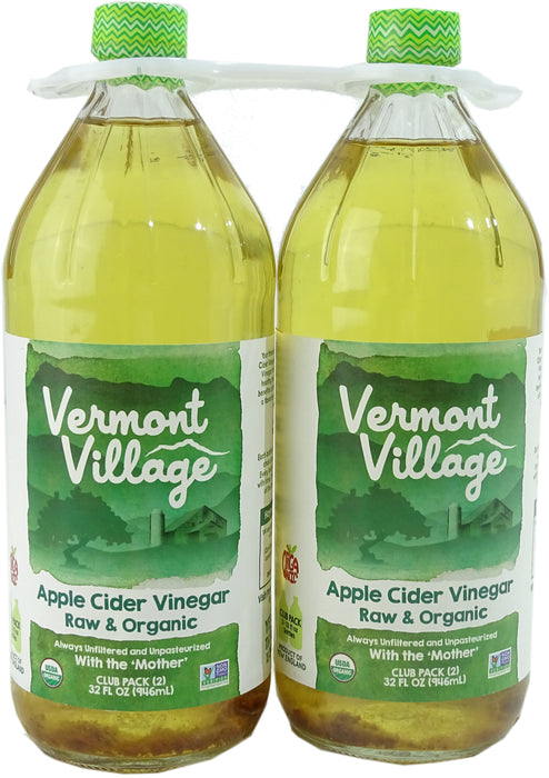 Vermont Village Organic Apple Cider Vinegar, 32-Ounce Two-Pack