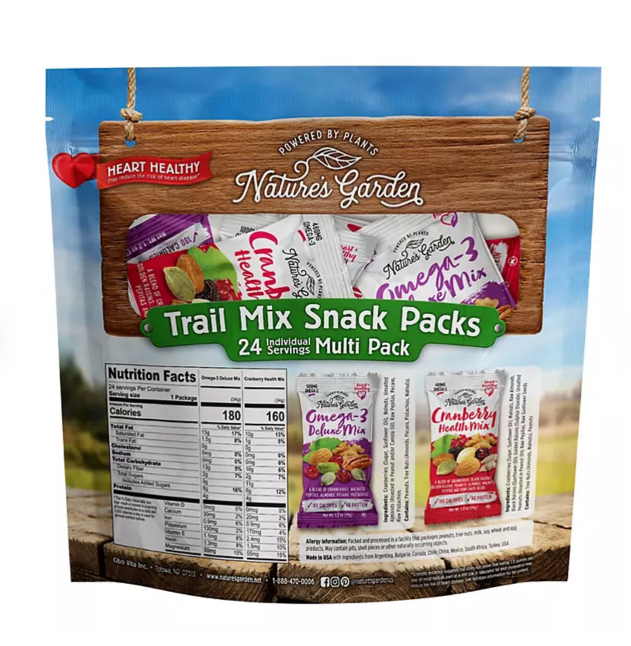 Nature's Garden Trail Mix Snack Packs , 24 ct