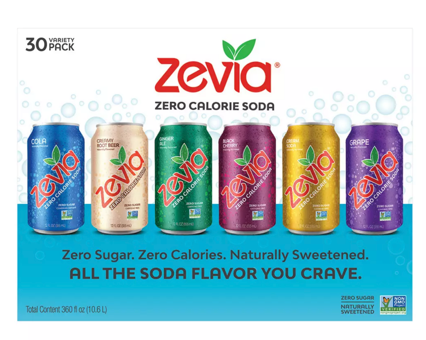 Zevia Club, Variety Pack, 6 Flavors , 30 x 12 oz —