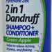 Xtra Care 2 in 1 Dandruff Shampoo & Conditioner with Green Apple, 13.5 oz