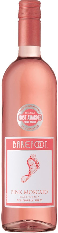 Barefoot Pink Moscato Wine, 9% Vol., 750 ml