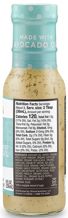 Primal Kitchen Ranch Dressing & Marinade with Avocado Oil, 2-Pack, 2 x 12 oz