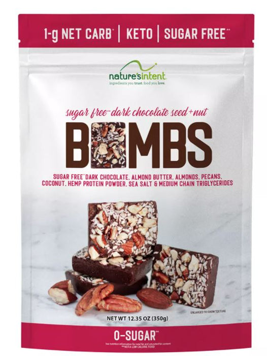 Natures Intent Keto Dark Chocolate Seed & Nuts Bombs , 12.35 oz