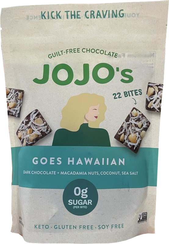 JOJO's Goes Hawaiian Keto Friendly Dark Chocolate Bites, 22 Bites, 8.8
