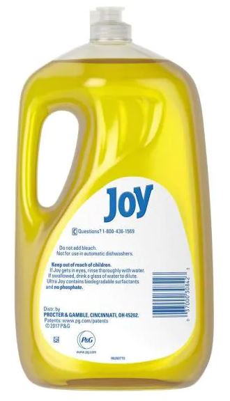 Joy Ultra Dishwashing Liquid, Lemon Scent , 90 oz