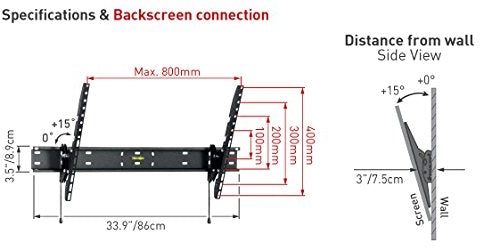 Barkan Flat/Curved TV Wall Mount, 32" - 90", 