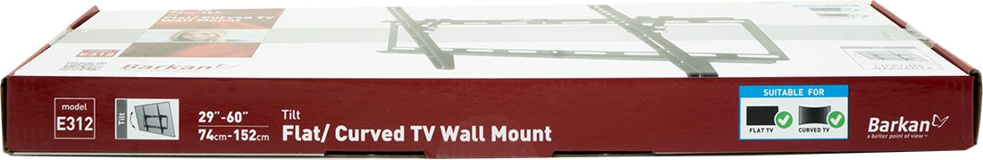 Barkan Flat/Curved TV Wall Mount, 29" - 60", 