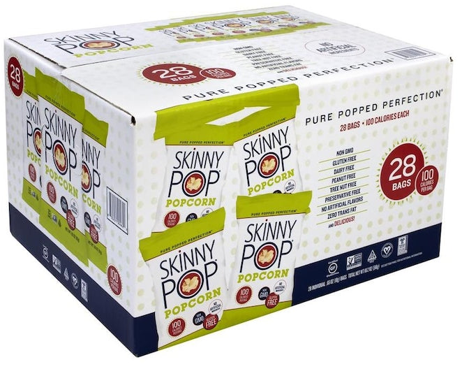 The SkinnyPop 100 Calorie Popcorn, Value Pack, 28 ct