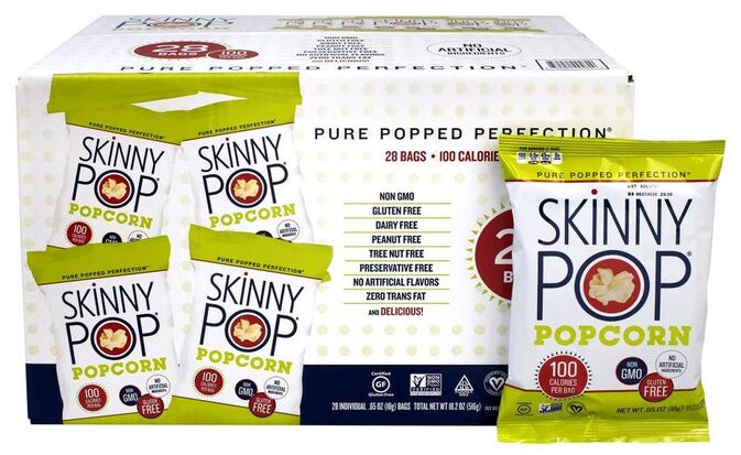 The SkinnyPop 100 Calorie Popcorn, Value Pack, 28 ct