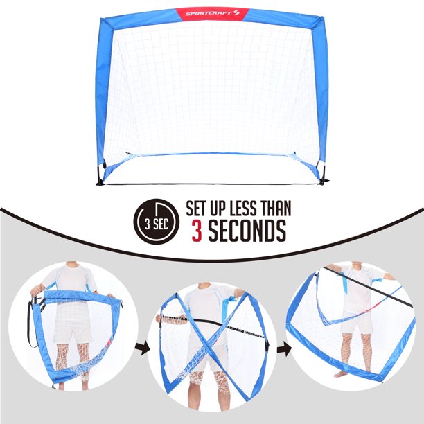 Sportscraft Soccer Goal Pop Up, 4' x 3', Set Of 2, 2 ct