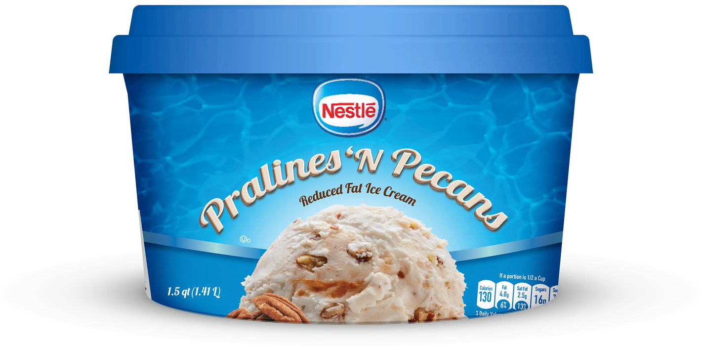 Nestle Ice Cream, Pralines & Pecans Flavor, 1.5 qt