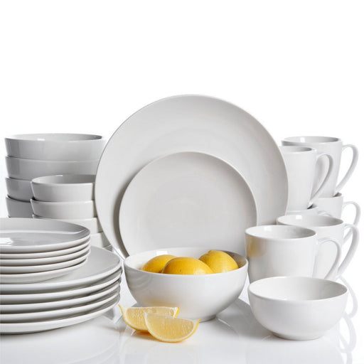 Gibson Home Ogalla 30 Piece Dinnerware Set, White, 30 pcs