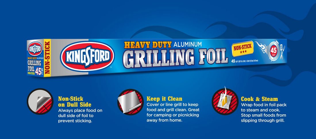 Kingsford Heavy Duty Aluminum Grilling Foil, 45 sq ft