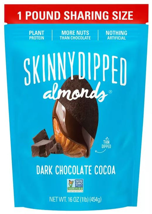 SkinnyDipped Dark Cocoa Almond Chocolates , 16 oz