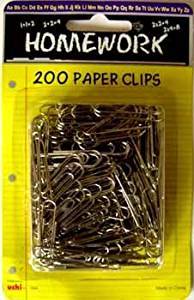 Homework Paper Clips, 200 ct