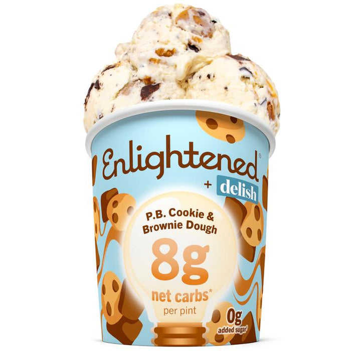 Enlightened Cookie & Brownie Keto Ice Cream , 1 pt