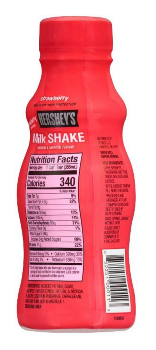 Hershey's Strawberry Flavored Milk Shake , 12 oz