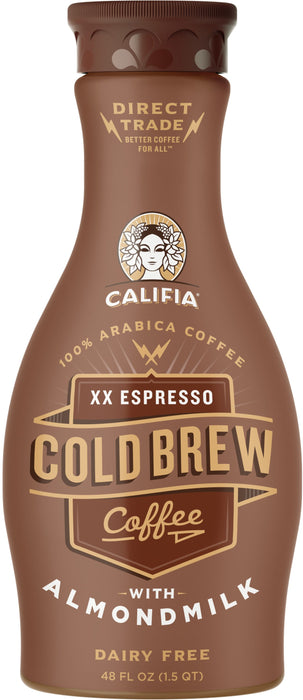 Califia Farms Cold Brew Coffee With Almond Milk, XX Espresso, 48 oz