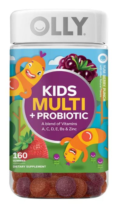 Olly Kid's Multi + Probiotic Chewable Gummies, Berry Punch Flavor , 160 ct