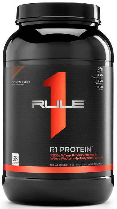 Rule 1 Whey Protein Isolate, Chocolate Fudge, 1.17 kg