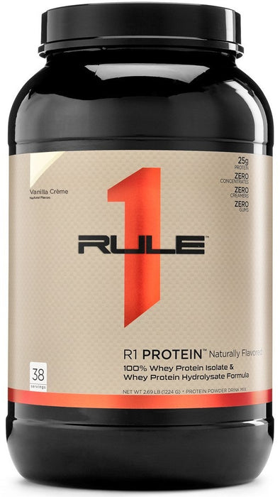 Rule 1 Whey Protein Isolate Naturally Flavored, Vanilla Creme, 1.12 kg