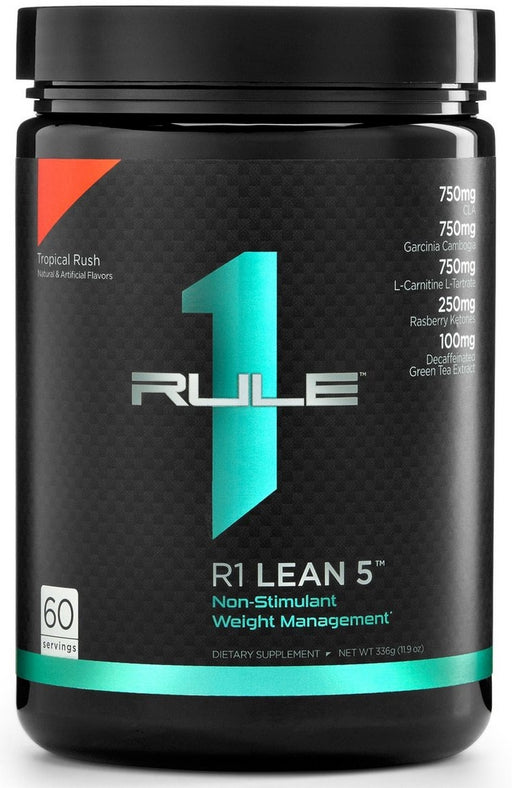 Rule 1 Lean 5 Stimulant Free Burner, Tropical Rush, 336 g