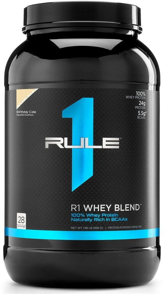 Rule 1 Whey Blend Protein Powder, Brithday Cake, 1.98 lbs