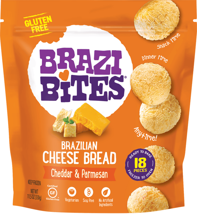 Brazi Bites Brazilian Cheese Bread, Cheddar & Parmesan , 11.5 oz