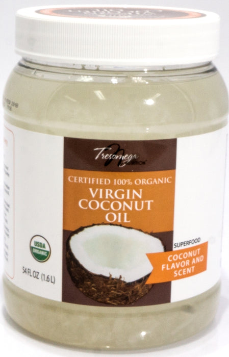 Tresomega Organic Coconut Oil, 54 oz