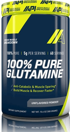 API 100% Pure Glutamine Dietary Supplement, Unflavored Powder, 300 gr