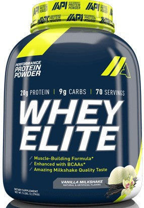 API Whey Elite Protein Powder, Vanilla Milkshake, 5 lbs