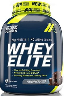 API Whey Elite Protein Powder, Hot Fudge Brownie, 5 lbs