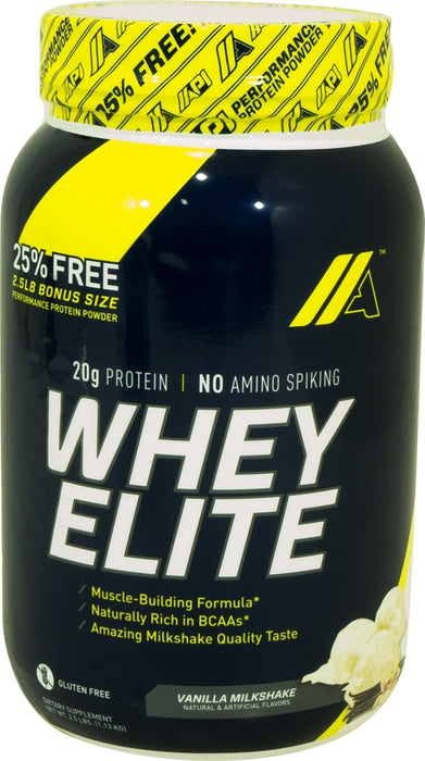 API Whey Elite Protein Powder, Vanilla Milkshake, 2.5 lb