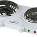 Brentwood 1500 Watt Double Electric Burner, White, Model #TS-368W