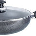 Brentwood 10 inch (26 cm) Non-Stick Aluminium Wok with Lid, Gray, Model #BWL-406