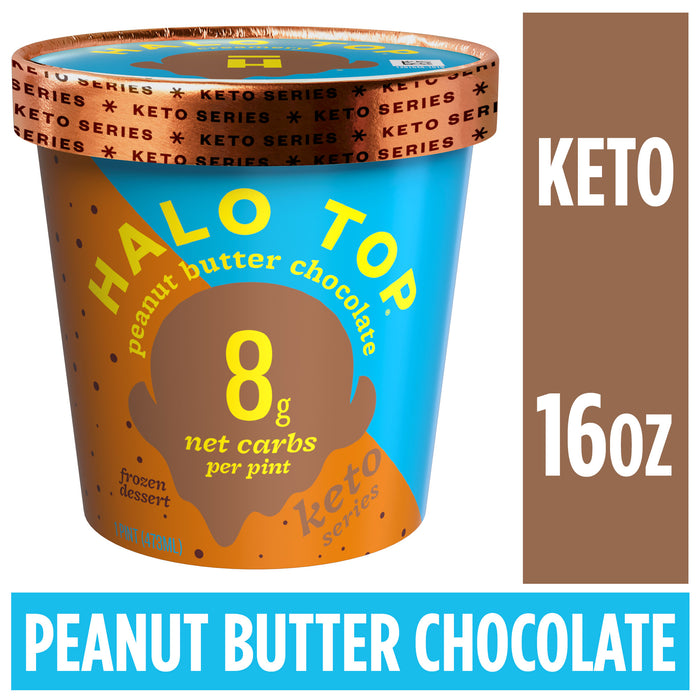 Halo Top Keto Peanut Butter Chocolate Ice Cream , 16 oz