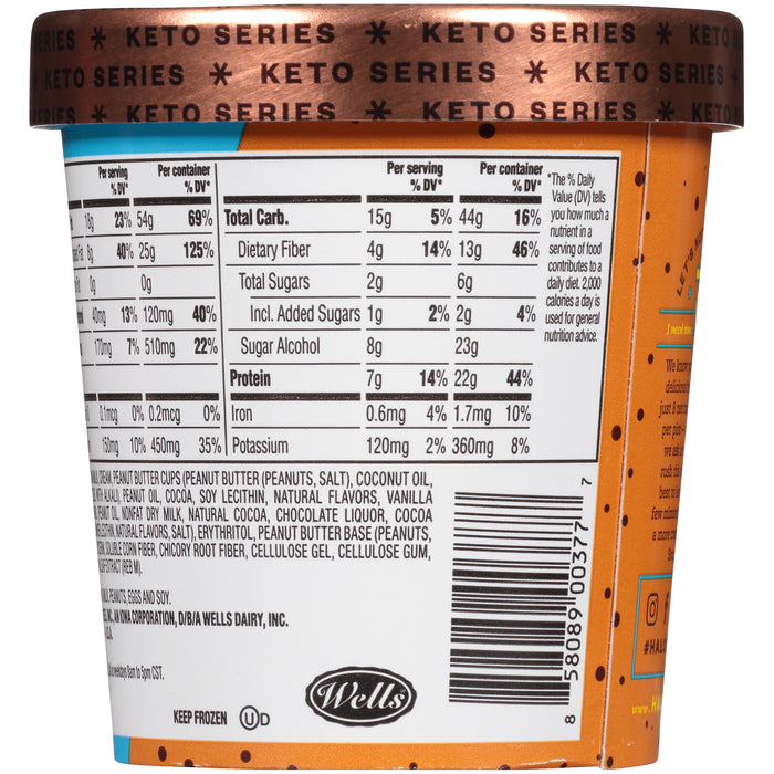 Halo Top Keto Peanut Butter Chocolate Ice Cream , 16 oz